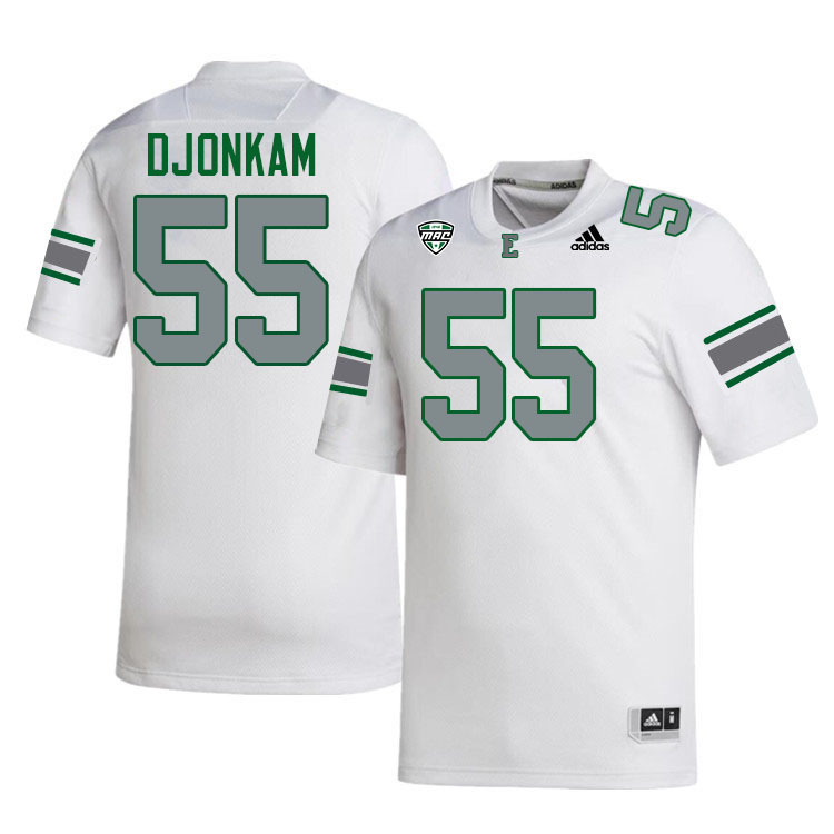 Eastern Michigan Eagles #55 James Djonkam College Football Jerseys Stitched-White